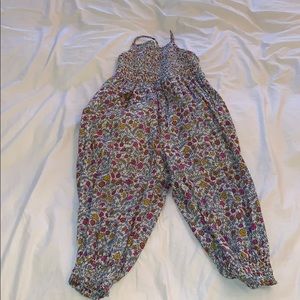 Toddler halter floral  jumpsuit